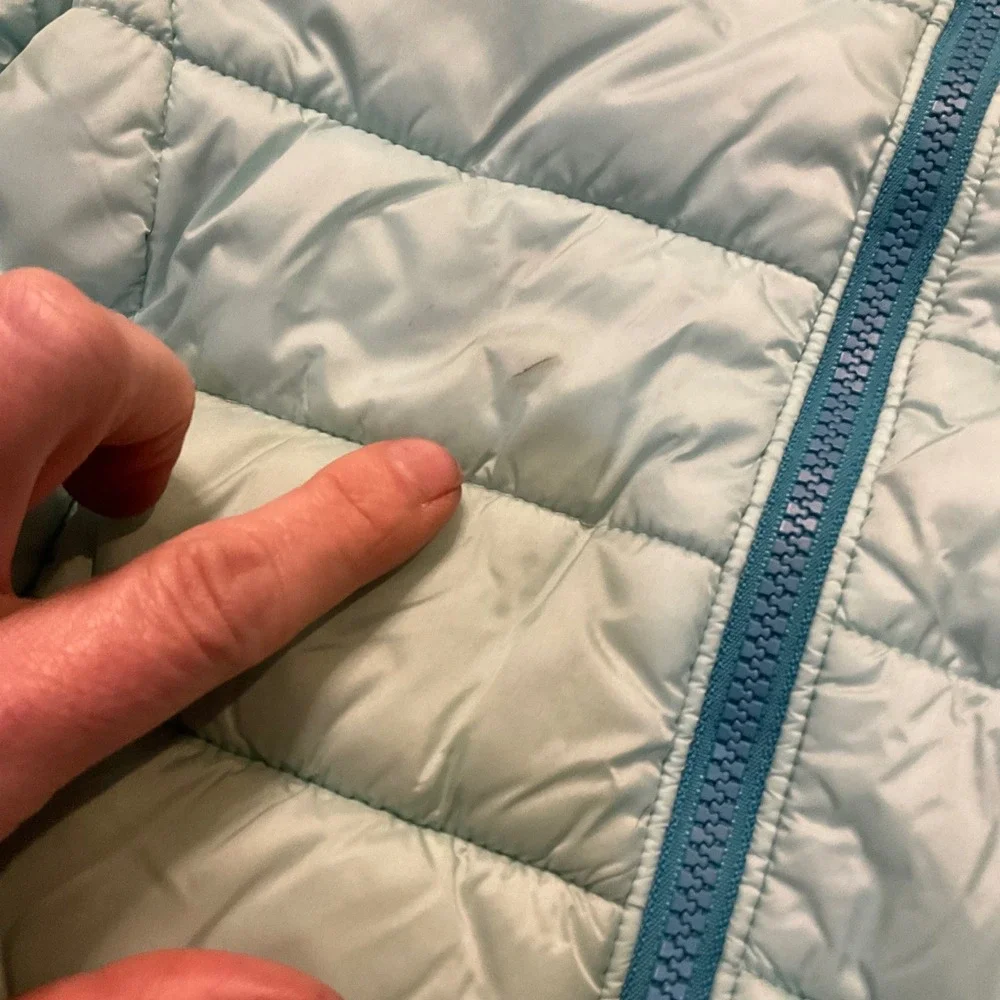 Nike Puffer Coat Size XS 4 Girls With‎ Hood Insulated Winter Teal Blue Kids